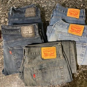 5 pairs of Men’s Levi 514 jeans in size W 32 L 34